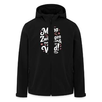 Mama von Zwillingen Zwillingsmama Zwillings Mutter - Recycelte Männer Softshell-Jacke von Stanley/Stella - Schwarz - Vorne - AI Model Male 185 light (185cm)
