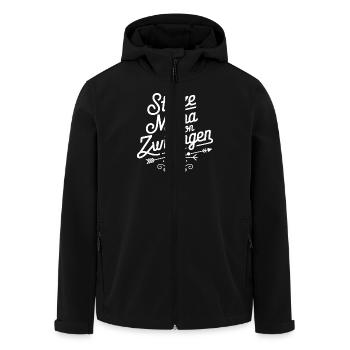 Zwillingsmama Zwillings Mutter Mama von Zwillingen - Recycelte Männer Softshell-Jacke von Stanley/Stella - Schwarz - Vorne - AI Model Male 185 light (185cm)
