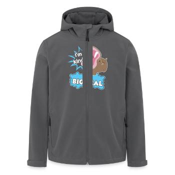 Hippo I am Kind Of A Big Deal - Men’s Recycled Softshell Jacket by Stanley/Stella - anthracite - Front - AI Model Male 185 light (185cm)