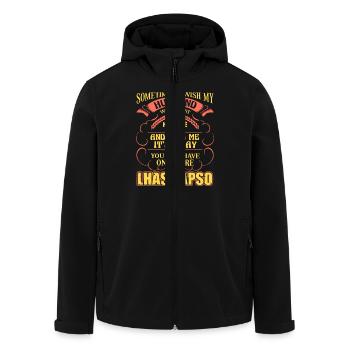 Have One More Lhasa Apso - Men’s Recycled Softshell Jacket by Stanley/Stella - black - Front - AI Model Male 185 light (185cm)