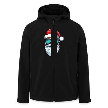 Santa Claus Cool Christmas - Men’s Recycled Softshell Jacket by Stanley/Stella - black - Front - AI Model Male 185 light (185cm)