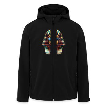 Pharao Totenkopf Cool - Recycelte Männer Softshell-Jacke von Stanley/Stella - Schwarz - Vorne - AI Model Male 185 light (185cm)