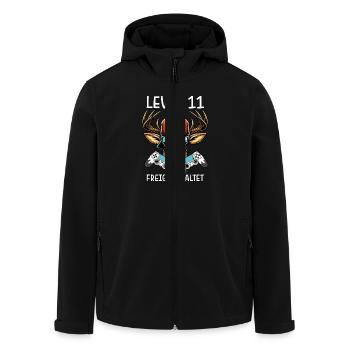 Level 11 Freigeschaltet Gamer Geburtstag Gaming - Recycelte Männer Softshell-Jacke von Stanley/Stella - Schwarz - Vorne - AI Model Male 185 light (185cm)