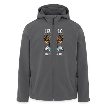 Level 10 Freigeschaltet Gamer Geburtstag Gaming - Recycelte Männer Softshell-Jacke von Stanley/Stella - Anthrazit - Vorne - AI Model Male 185 light (185cm)
