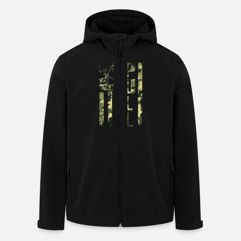 Pull Camouflage Schießsport Motiv - Recycelte Männer Softshell-Jacke von Stanley/Stella - Schwarz