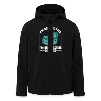 I'm Not Sleeping I'm Just Resting My Eyes - Men’s Recycled Softshell Jacket by Stanley/Stella - black - Front - AI Model Male 185 light (185cm)