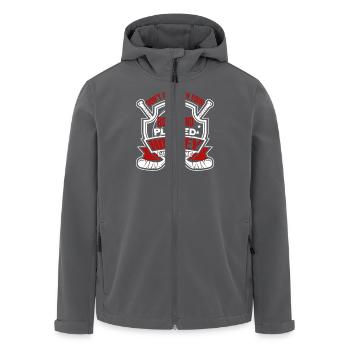 Hockey Boyfriend Like Mine - Men’s Recycled Softshell Jacket by Stanley/Stella - anthracite - Front - AI Model Male 185 light (185cm)
