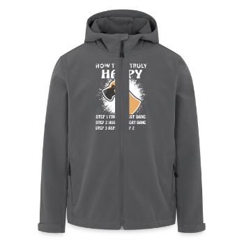 Hug a Great Dane - Men’s Recycled Softshell Jacket by Stanley/Stella - anthracite - Front - AI Model Male 185 light (185cm)
