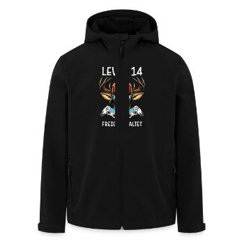 Level 14 Freigeschaltet Gamer Geburtstag Gaming - Recycelte Männer Softshell-Jacke von Stanley/Stella - Schwarz - Vorne - AI Model Male 185 light (185cm)