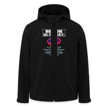 Bevor Du Fragst Das Ist Mein Hund - Recycelte Männer Softshell-Jacke von Stanley/Stella - Schwarz - Vorne - AI Model Male 185 light (185cm)