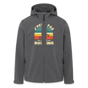 Ich kann nicht bowlen - Recycelte Männer Softshell-Jacke von Stanley/Stella - Anthrazit - Vorne - AI Model Male 185 light (185cm)