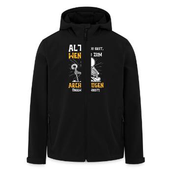 Opi ALT BIST DU ERST WENN DU ZUM ARCHÄOLOGEN MUSST - Recycelte Männer Softshell-Jacke von Stanley/Stella - Schwarz - Vorne - AI Model Male 185 light (185cm)