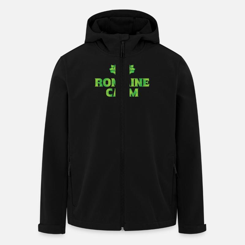 Romaine Calm Funny Vegetable Design - Men’s Recycled Softshell Jacket by Stanley/Stella - black