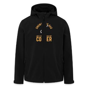 Snowboard Papa Snowboard Dad - Men’s Recycled Softshell Jacket by Stanley/Stella - black - Front - AI Model Male 185 light (185cm)