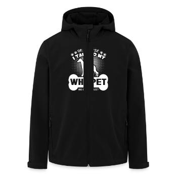I Talk To Me Whippet - Men’s Recycled Softshell Jacket by Stanley/Stella - black - Front - AI Model Male 185 light (185cm)