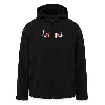 Vietnam Italien Herzschlag Flagge Vietnamese - Recycelte Männer Softshell-Jacke von Stanley/Stella - Schwarz - Vorne - AI Model Male 185 light (185cm)
