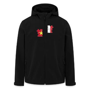 Vietnam Italien Flagge Italiener Vietnamese - Recycelte Männer Softshell-Jacke von Stanley/Stella - Schwarz - Vorne - AI Model Male 185 light (185cm)