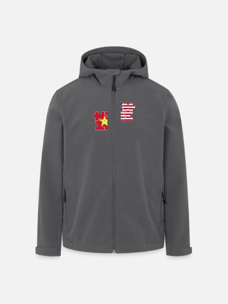 Vietnam USA Flag Amerikansk Vietnamesisk - Stanley/Stella herre softshelljakke i genanvendt polyester - sort
