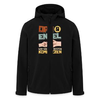 OPA UND ENKEL DIE BESTEN KOMPLIZEN Lustiges - Recycelte Männer Softshell-Jacke von Stanley/Stella - Schwarz - Vorne - AI Model Male 185 light (185cm)