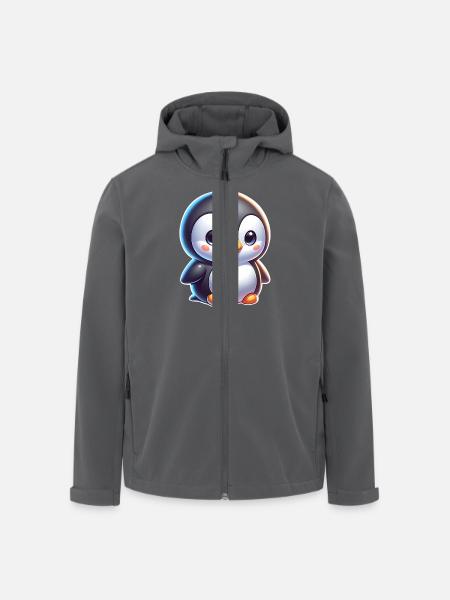 Pinguin - Recycelte Männer Softshell-Jacke von Stanley/Stella - Schwarz