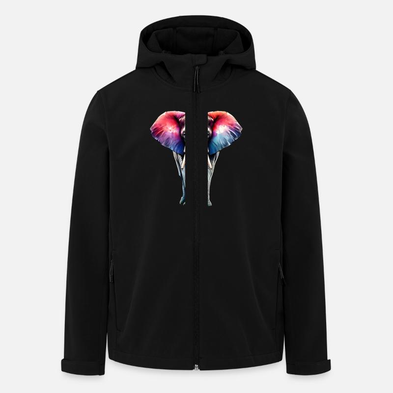 Elefant - Recycelte Männer Softshell-Jacke von Stanley/Stella - Schwarz