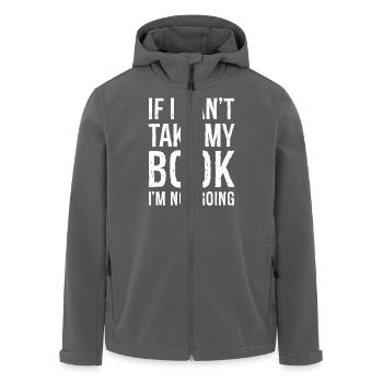 If I can't take my book I'm not going - Men’s Recycled Softshell Jacket by Stanley/Stella - anthracite - Front - AI Model Male 185 light (185cm)