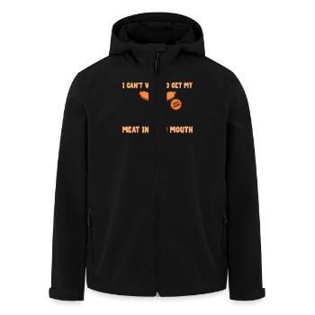 J'ai hâte de mettre ma viande dans la tienne - Veste softshell homme en polyester recyclé Stanley/Stella - noir - Devant - AI Model Male 185 light (185cm)