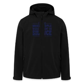I Wish More People Were In Silence - Men’s Recycled Softshell Jacket by Stanley/Stella - black - Front - AI Model Male 185 light (185cm)