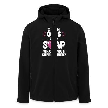 I Turn Oils Into Soap, What Is Your - Men’s Recycled Softshell Jacket by Stanley/Stella - black - Front - AI Model Male 185 light (185cm)