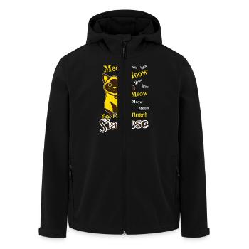 I Speak Fluent Siamese Cat - Men’s Recycled Softshell Jacket by Stanley/Stella - black - Front - AI Model Male 185 light (185cm)