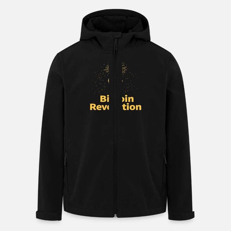 Révolution Bitcoin - Veste softshell homme en polyester recyclé Stanley/Stella - noir