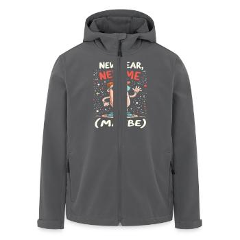 Nouvel An, Nouveau Moi, Peut-être - Veste softshell homme en polyester recyclé Stanley/Stella - charbon - Devant - AI Model Male 185 light (185cm)