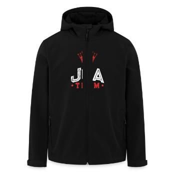 L’équipe de l’enterrement de vie - Veste softshell homme en polyester recyclé Stanley/Stella - noir - Devant - AI Model Male 185 light (185cm)