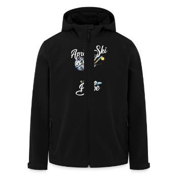 Apres Ski Babe Frauen Ski Party Outfit feiern - Recycelte Männer Softshell-Jacke von Stanley/Stella - Schwarz - Vorne - AI Model Male 185 light (185cm)