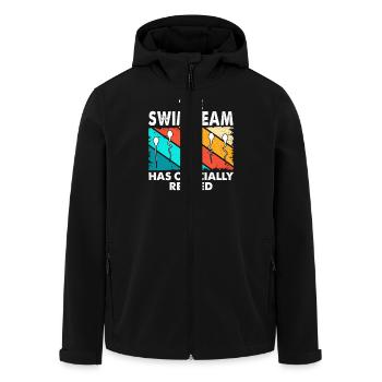 Die Schwimmmannschaft Hat Offiziell Den Ruhestand - Recycelte Männer Softshell-Jacke von Stanley/Stella - Schwarz - Vorne - AI Model Male 185 light (185cm)
