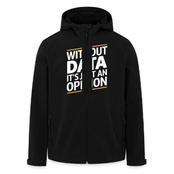 Sans données, ce n’est qu’une opinion - Veste softshell homme en polyester recyclé Stanley/Stella - noir - Devant - AI Model Male 185 light (185cm)