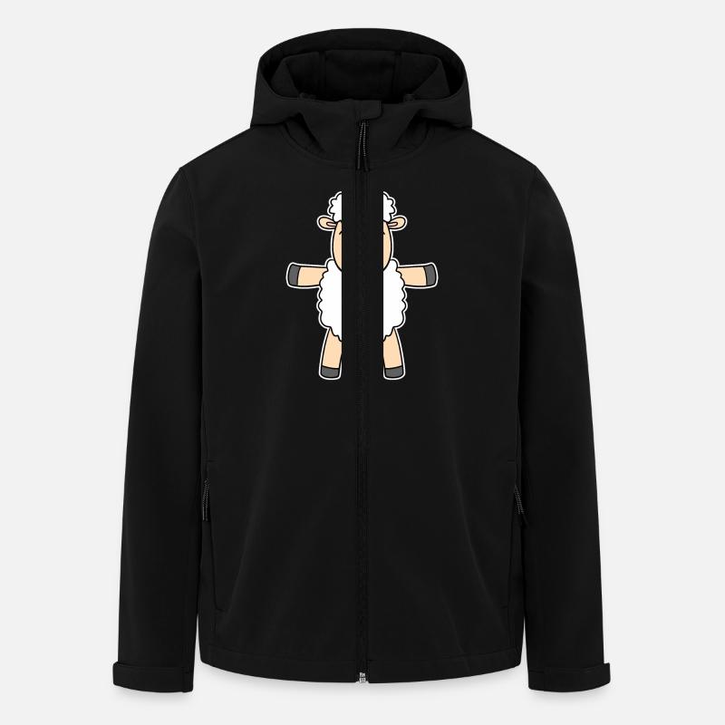 mouton - Veste softshell homme en polyester recyclé Stanley/Stella - noir