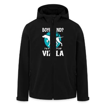 I am In Love With Vizsla - Men’s Recycled Softshell Jacket by Stanley/Stella - black - Front - AI Model Male 185 light (185cm)