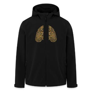 Irish Setter Irish Setter Geometric - Men’s Recycled Softshell Jacket by Stanley/Stella - black - Front - AI Model Male 185 light (185cm)