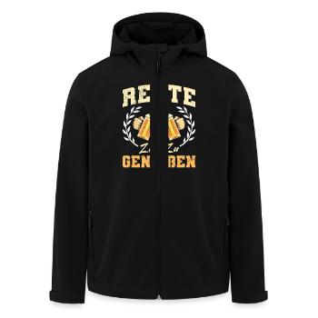 RENTE GENIEßEN Lustiges Ruhestand Endlich Rentner - Recycelte Männer Softshell-Jacke von Stanley/Stella - Schwarz - Vorne - AI Model Male 185 light (185cm)