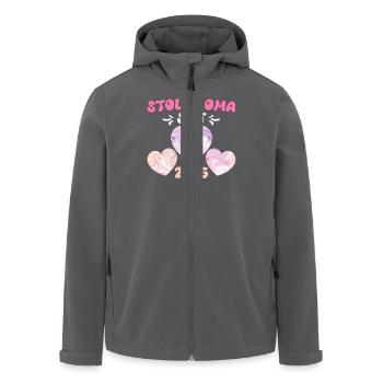 Großmutter STOLZE OMA SEIT 2025 Geburtstag Omi - Recycelte Männer Softshell-Jacke von Stanley/Stella - Anthrazit - Vorne - AI Model Male 185 light (185cm)