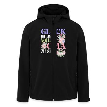 Omi GLÜCK IST EINE VOLLZEIT OMA ZU SEIN Geburtstag - Recycelte Männer Softshell-Jacke von Stanley/Stella - Schwarz - Vorne - AI Model Male 185 light (185cm)