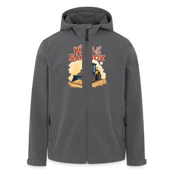 Roi du bac à sable - Funny Excavator Kids - Veste softshell homme en polyester recyclé Stanley/Stella - charbon - Devant - AI Model Male 185 light (185cm)