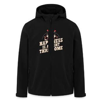 Le bonheur est un trio parfait avec un jeu de fléchettes - Veste softshell homme en polyester recyclé Stanley/Stella - noir - Devant - AI Model Male 185 light (185cm)