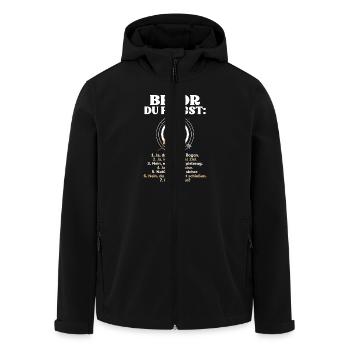 Bevor Du Fragst Bogenschütze Bogen Kein Spielzeug - Recycelte Männer Softshell-Jacke von Stanley/Stella - Schwarz - Vorne - AI Model Male 185 light (185cm)