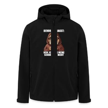 Bevor Du Fragst Ich Teile Schokolade Nicht - Recycelte Männer Softshell-Jacke von Stanley/Stella - Schwarz - Vorne - AI Model Male 185 light (185cm)