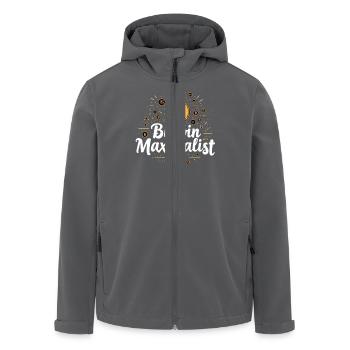 Bitcoin Maximalist - Design crypto élégant - Veste softshell homme en polyester recyclé Stanley/Stella - charbon - Devant - AI Model Male 185 light (185cm)