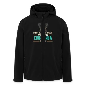 Chihuahua Humor Lass Mich Nicht Ausrasten - Recycelte Männer Softshell-Jacke von Stanley/Stella - Schwarz - Vorne - AI Model Male 185 light (185cm)