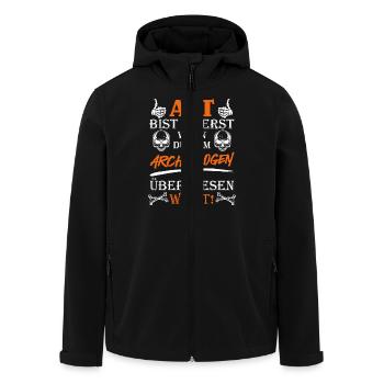 Opi ALT BIST DU ERST WENN DU ZUM ARCHÄOLOGEN - Recycelte Männer Softshell-Jacke von Stanley/Stella - Schwarz - Vorne - AI Model Male 185 light (185cm)