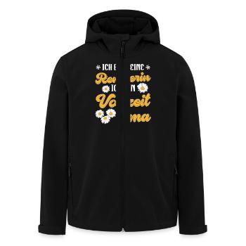 Großmutter BIN KEINE RENTNERIN BIN VOLLZEIT OMA - Recycelte Männer Softshell-Jacke von Stanley/Stella - Schwarz - Vorne - AI Model Male 185 light (185cm)